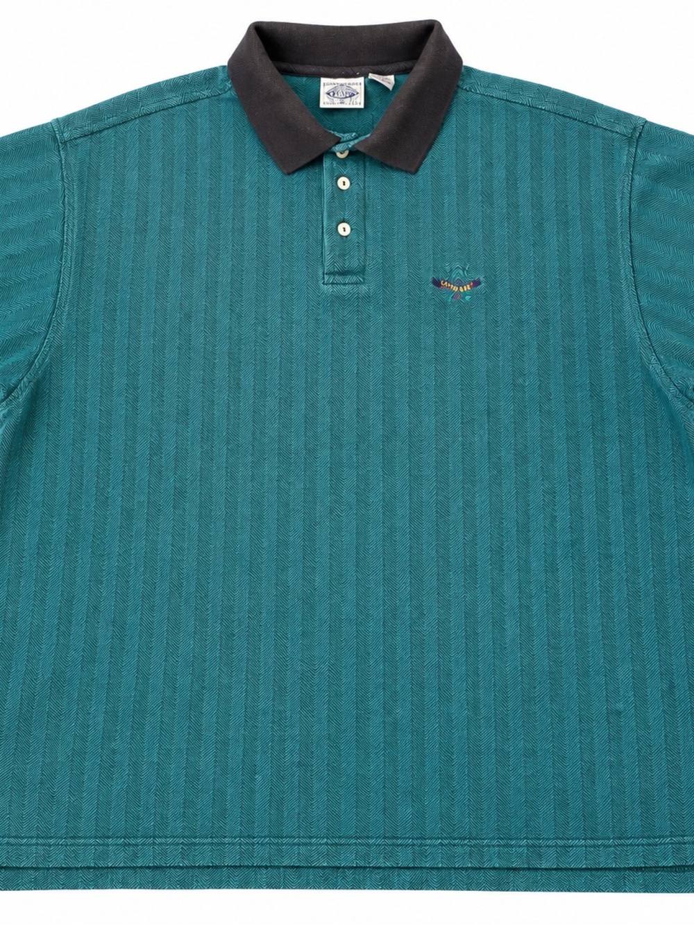 Vintage Cambridge Classics Men’s XL Teal Herringbone Polo 90s